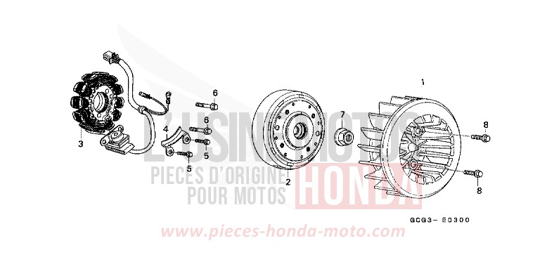 GENERATOR von CB1300 Super Bold'or ABS SCHWARZ (NH1D) von 1998